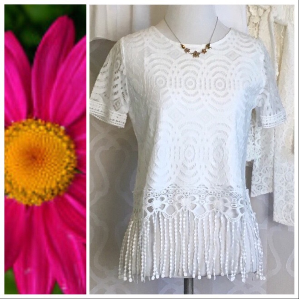 *TAKING DOWN* Antique Lace & Fringe Festival Top - Picture 3 of 8